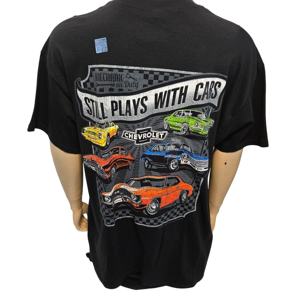 GM Still Plays with Cars Chevrolet Graphic Hot Rod T-Shirt Men's XL NWT